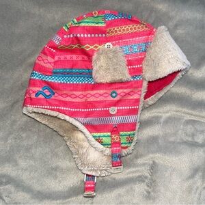 Jupa Zenya Girls’ Winter Pilot Faux Fur Hat Pink Size XS-S 2-5